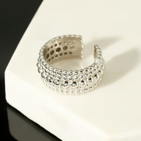 925 Sterling Silber Rhodium-Plattierter Luxus Eternity Band Statement Ring für Damen Hochzeitsschmuck Geometrisches Design