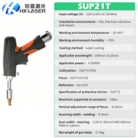 HXLASER Máquina de Soldadura Láser 4 en 1, Antorcha Láser de Fibra Portátil 21T de 3kW con Alimentador de Hilo Único para Cabezal de Soldadura SUP