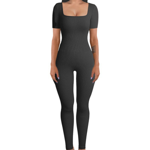 Ilivebrand <span class=keywords><strong>Tuta</strong></span> Aderente Senza Maniche con Scollo Quadrato, Body Elasticizzato <span class=keywords><strong>a</strong></span> <span class=keywords><strong>Costine</strong></span> per Fitness e Yoga da Donna - Product Image 3