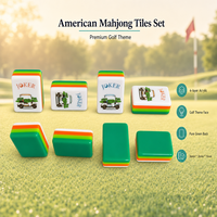 Ensemble de Mahjong américain de qualité supérieure, 160 pièces, en acrylique à 4 couches, design de sac de golf personnalisé, taille standard, ensemble de jeu, cadeau pour adultes