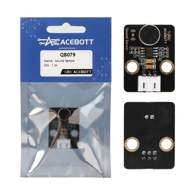 ACEBOTT Factory Wholesale 0°C~+70°C High Sensitivity Electronic Component Sound Detection Module Analog Sound Sensor for Arduino