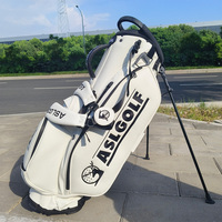 ASL GOLF vente en gros sacs de golf jaunes personnalisés pochette à disque fixation étanche en cuir support de sac de golf