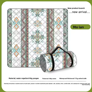 เสื่อปิกนิกอัลตราโซนิกที่เป็นมิตรกับผิวหนัง ทำจากผ้าฝ้ายโพลีเอสเตอร์ที่มีความยืดหยุ่นสูง เหมาะสำหรับการเดินทางและการท่องเที่ยวในทุกฤดูกาล - Product Image 2