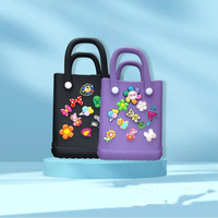 Bestseller Mehrfarbige EVA-Handtasche Qualitätsupgrade Mini-Strandtasche Umhängetasche mit Perlen-Dekorationen DIY-Charms