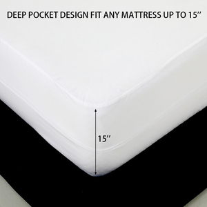 Premium Jersey örgü su geçirmez yatak koruyucu ile fermuar nefes şilte kılıfı - Product Image 5