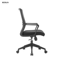 Chaise de travail moderne pour étudiant, chaise de bureau ergonomique, acier inoxydable, tissu confortable, dessin technique, maille noire et bleue pour ordinateur, laboratoire