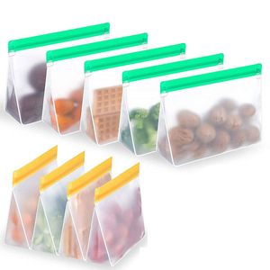 Bolsa Reutilizable Hermética de Silicona para Almacenamiento de Alimentos, Contenedor de Cocina Impermeable de Grado Alimenticio - Product Image 1