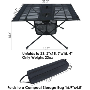 Mesa de Camping Plegable Portátil Ultraligera de Aleación de Aluminio, Directo de Fábrica en China - Product Image 2