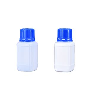 60ml 100ml 250ml Bouteilles carrées vides en plastique HDPE anti-fuite Réactif chimique de laboratoire avec couvercle intérieur - Product Image 1