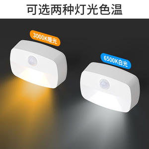 Veilleuse LED T023 rectangulaire à capteur, alimentée par piles, lumière blanc chaud pour chambre, couloir, armoire - Product Image 3