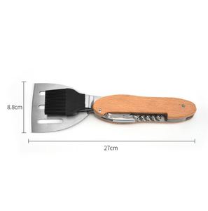 Novelty Stainless Steel 5 in 1 Outdoor New Design Multifunction <b>BBQ</b> Set Barbecue Spatula Grilling Kit - Product Image 3