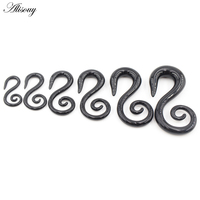 Alisouy Lot de 2 plugs et écarteurs d'oreille en acrylique spirale, forme corne de chèvre et spirale, type escargot, pour piercing corporel