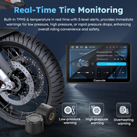 Carpuride W712D TPMS Écran d'affichage CarPlay pour moto, sans fil, Android Auto, étanche, intelligent, avec caméra embarquée
