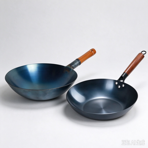<span class=keywords><strong>Wok</strong></span> Chinois Traditionnel Professionnel en Acier Carbone Antiadhésif - Product Image 6