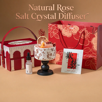 Diffuseur de pierres parfumées haut de gamme avec logo personnalisé, coffret cadeau, huile essentielle naturelle de plante, cristal de rose pour cadeaux d'affaires