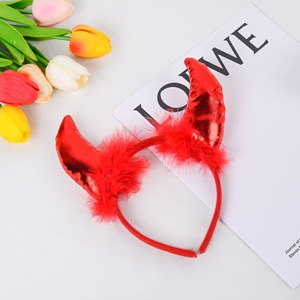 Wholesale Child Adults <strong>Devil</strong> <strong>Horns</strong> Headband Headwear Halloween Cosplay Festival Party Headbands - Product Image 5