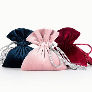 Bolsitas de Terciopelo Pequeñas con Cordón para Joyería, Impresas Personalizadas, Bolsas de Regalo Reciclables - Product Image 1