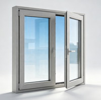 Fenêtre à battant en PU pour maisons préfabriquées et bureaux – Fournisseur – Coupe-vent, étanche, résistante au feu, design moderne