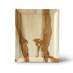Plateaux rectangulaires en feuilles de palmier de canne à sucre, format gastronorme, empilables et faciles à manipuler, 32,5 cm x 26,5 cm - Product Image 6