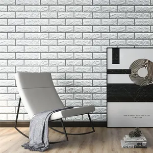 Papel de pared autoadhesivo con textura 3D para decoración del hogar, rollo de ladrillos de papel tapiz para sala de estar y dormitorio