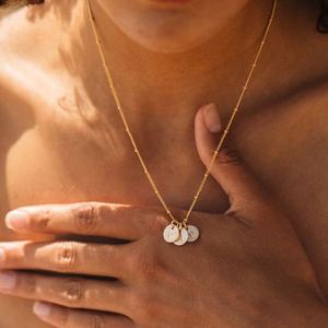 925 plata esterlina 14K/18K chapado en oro Vermeil joyería fina diseño clásico personalizado tres alfabeto inicial letra encanto collar - Product Image 5