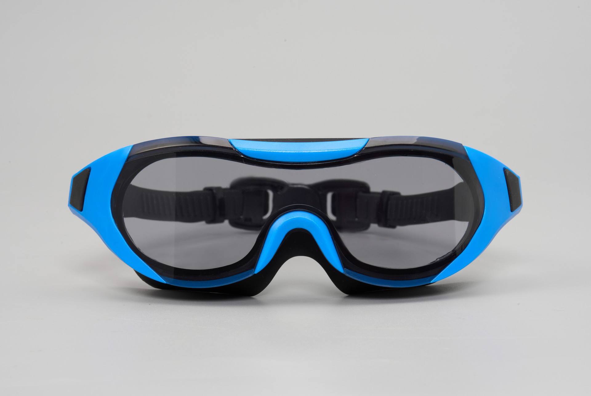 Black and blue-boxed