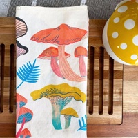 Champignon Thé Serviette Chalet Core Décor Champignon Cadeau Automne Cuisine Serviette Champignons Plat Serviette de Pendaison De Crémaillère Cadeau ami