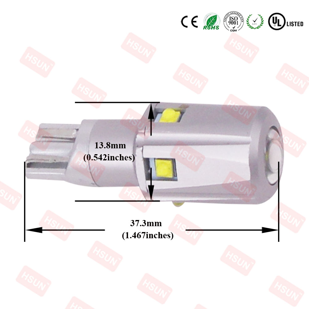 HSUN T15 30W LED Backup Reverse Light Bulb - High-Power Car LED Tail Light