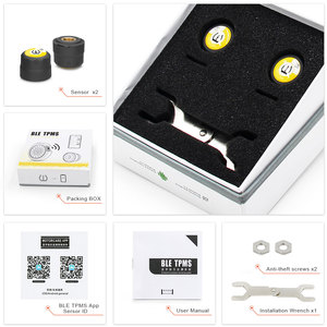 2 sensores Bluetooth motocicleta <span class=keywords><strong>TPMS</strong></span> sistema de control de presión de neumáticos para Android/IOS Pit Bike herramientas de diagnóstico de neumáticos de coche - Product Image 4