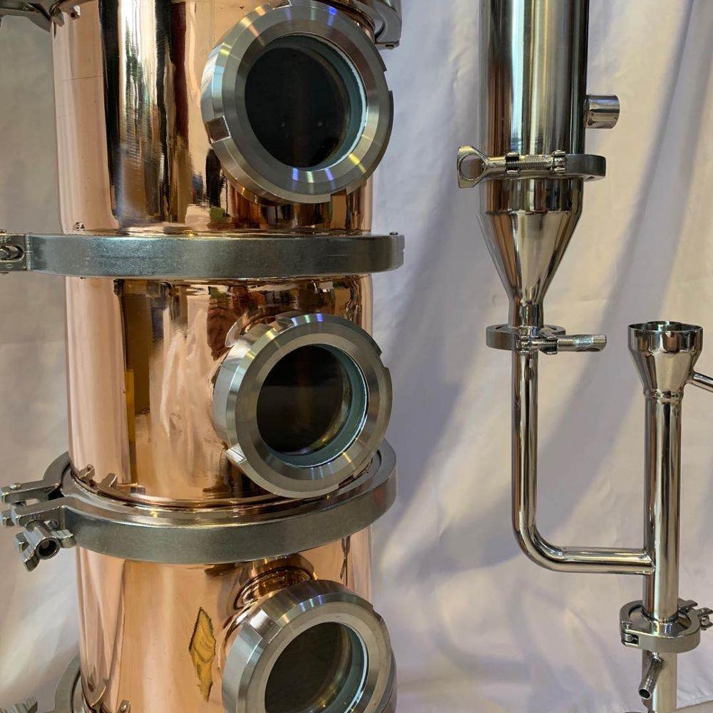 Медная рефлюксная колонка с медными пузырьковыми пластинами 4, 6, 8, 12 дюймов