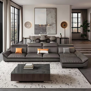 Italiaanse Luxe Lederen Bank Huismeubilair Woonkamer <span class=keywords><strong>Sofa</strong></span> Moderne Bank - Product Image 2