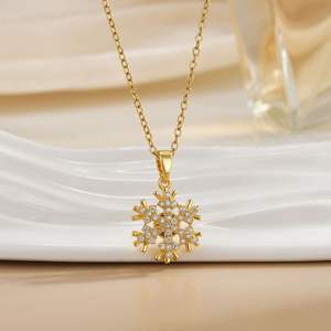 Collier tendance en acier inoxydable doré avec pendentif rotatif en forme de cœur et de papillon, collier pour femme, cadeau - Product Image 2