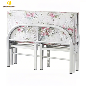 <span class=keywords><strong>Lit</strong></span> pliant portable pour chambre d'hôtel avec matelas, cadre en acier robuste avec roulettes verrouillables pour chambre d'hôtes, bureau, camping - Product Image 3