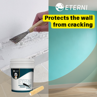 Pintura de Emulsión Mineral (Tipo A) Ecológica, Imprimación y Acabado Todo en Uno, para Paredes Interiores Revestidas, Aplicación con Brocha, Alta Cobertura, Revestimiento Líquido