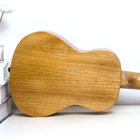 Kit Gitar Akustik Solid Mahogany 4 Senar dengan Fretboard Rosewood India dan Finishing Matte untuk Pemula, Pelajar, dan Dewasa