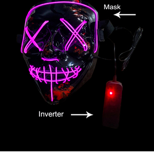 Máscara LED de Halloween Personalizada con Forma de <span class=keywords><strong>V</strong></span>, de Terror, con Rostro de Fantasma, para Baile, con Luz Fría Negra, para Fiestas y Accesorios Divertidos - Product Image 3