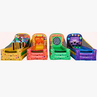 Château Gonflable Commercial 4 Jeux de Carnaval Figurines d'Anime Maison de Rebond Gonflable Jouets Promotionnels Location pour Fêtes