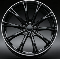 BEST WHEEL Nouvelle jante 8.5J/9J 112mm PCD ET30 en aluminium poli à rayons multiples, pour rétrofit/amélioration, garantie 5 ans, lot de 4, 15 pouces 8J