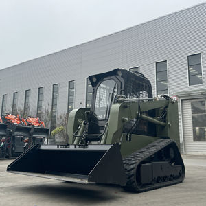 Бесплатная Доставка! Мини-погрузчик с бортовым поворотом HTS75, дизельный двигатель, небольшой гусеничный/колесный фронтальный погрузчик с ковшом - Product Image 1