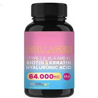 Vente directe d'usine, capsules de beauté antioxydantes blanchissantes avec collagène, vitamine C, biotine et multi-collagène, 90 unités
