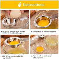 SUS 304 nouveaux outils d'oeufs de gadget de cuisson séparateur de filtre de jaune blanc diviseur d'oeufs en acier inoxydable