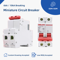 Disjoncteur Air Switch DZ47S 2P pour usage domestique, protection contre les courts-circuits, monophasé 63A