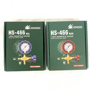 Manomètre analogique Hongsen HS-466 NAL à 1 voie pour la charge de réfrigérant de climatiseur R410A R22 R134a R404A - Product Image 1