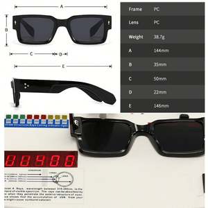 Gafas de Sol Personalizadas con Logotipo, Estilo Punk Vintage en Degradado Verde Oscuro para Mujer, Protección UV400, Remaches Cuadrados, para Hombre y Mujer - Product Image 5