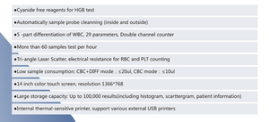 14インチLCDトライアングルレーザースキャッターおよびフローサイトメトリーテクノロジー<span class=keywords><strong>5</strong></span>部血液分析システム - Product Image 6