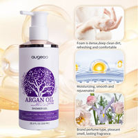 Gel douche éclaircissant et hydratant à la vitamine C et à l'huile d'argan, exfoliant et nettoyant moussant pour le corps
