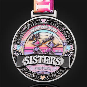 เหรียญสแตนเลสพร้อมเหรียญสำหรับปีนเขาและกิจกรรมปีนเขาเดินชายหาดวิ่งว่ายน้ำ - Product Image 1