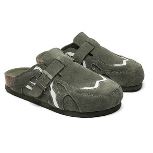 <span class=keywords><strong>Ciabatte</strong></span> da spiaggia in sughero con punta chiusa in camoscio Unisex da <span class=keywords><strong>uomo</strong></span> in vera pelle antiscivolo Custom Mules TPR Gel <span class=keywords><strong>gomma</strong></span> fabbrica di PU - Product Image 6