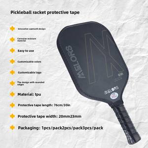 เทปป้องกันไม้พายพิคเคิลบอล เทปป้องกันขอบหัวไม้พาย เทปป้องกันขอบไม้แร็กเก็ต เหมาะสำหรับขอบโค้งอย่างสมบูรณ์แบบ ไม่เกิดรอยยับ - Product Image 4