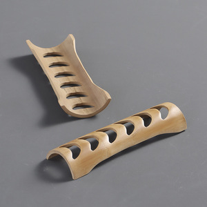 Égouttoir à tasses à thé en bambou, forme ovale, séchage rapide, pour accessoires de cérémonie du thé, support de rangement et de présentation, origine Anji - Product Image 2